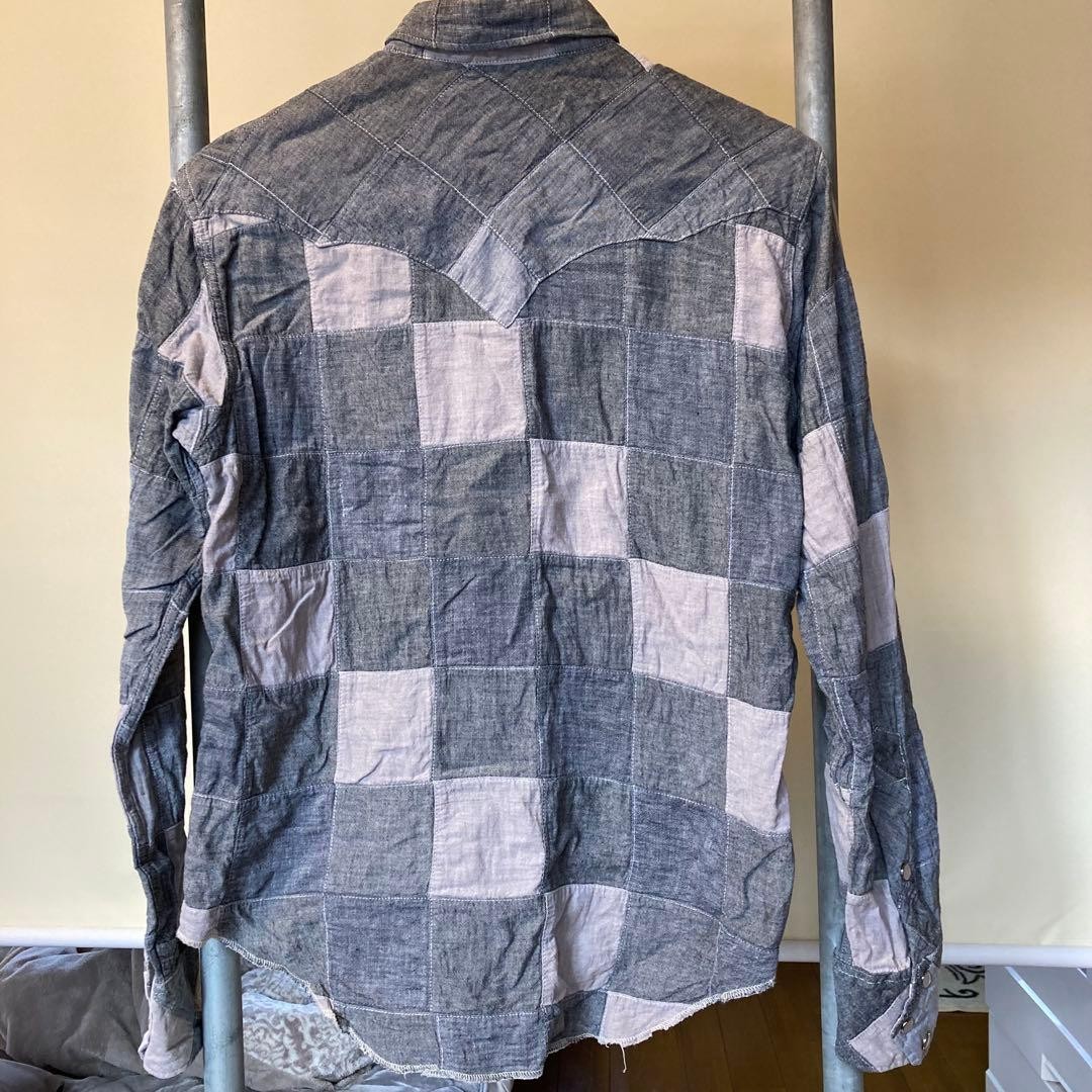 Engineered Garments Patchwork Western Shirt Size … - image 7