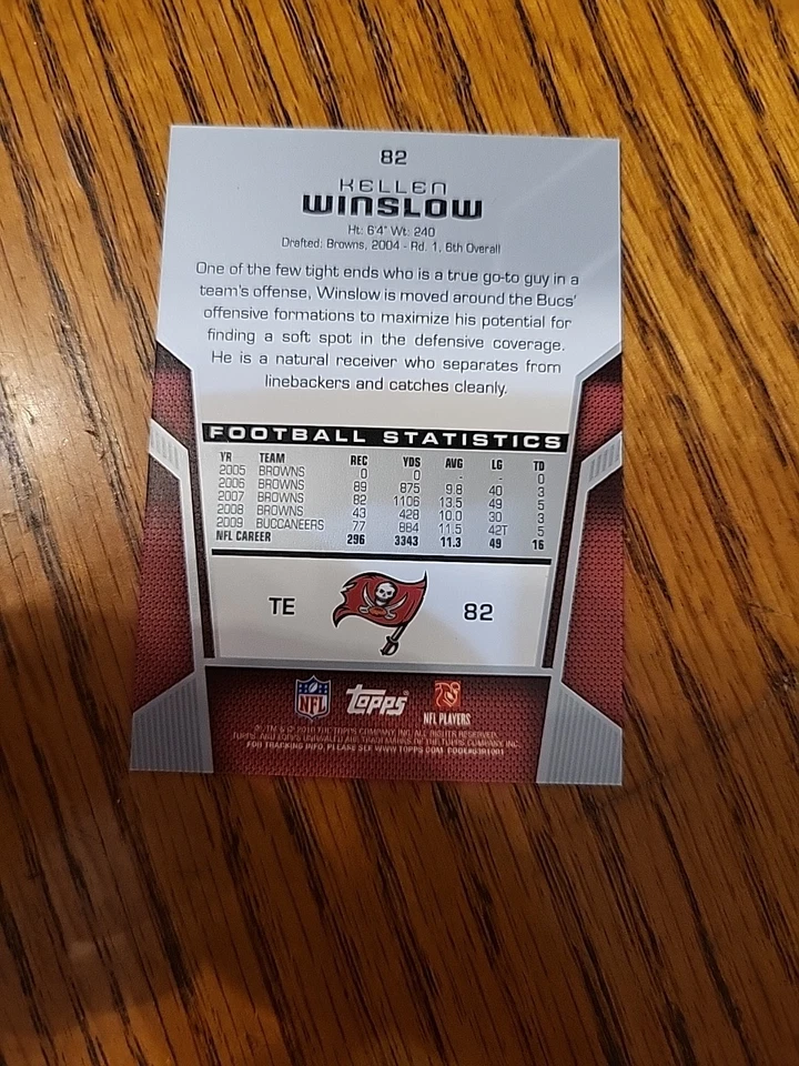 2010 Topps Unrivaled Kellen Winslow #266/299 - Image 4 of 4