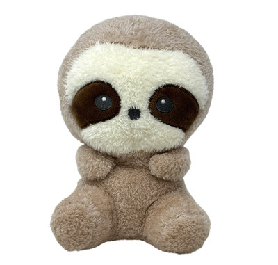 HOBBY LOBBY Brown Sloth Sitting Plush Embroidered Eyes Super Cute! Huggable EUC