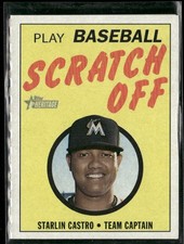2019 Topps Heritage #14 Starlin Castro 1970 Scratch-Offs - Unscratched *Read