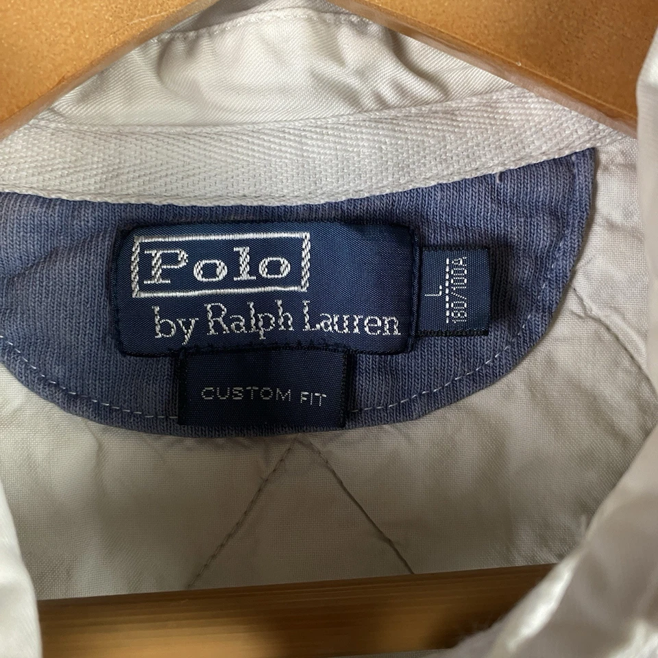 Vintage Polo Ralph Lauren Polo Shirt Mens Big Logo Y2K Striped Classic Size L - Image 4 of 4