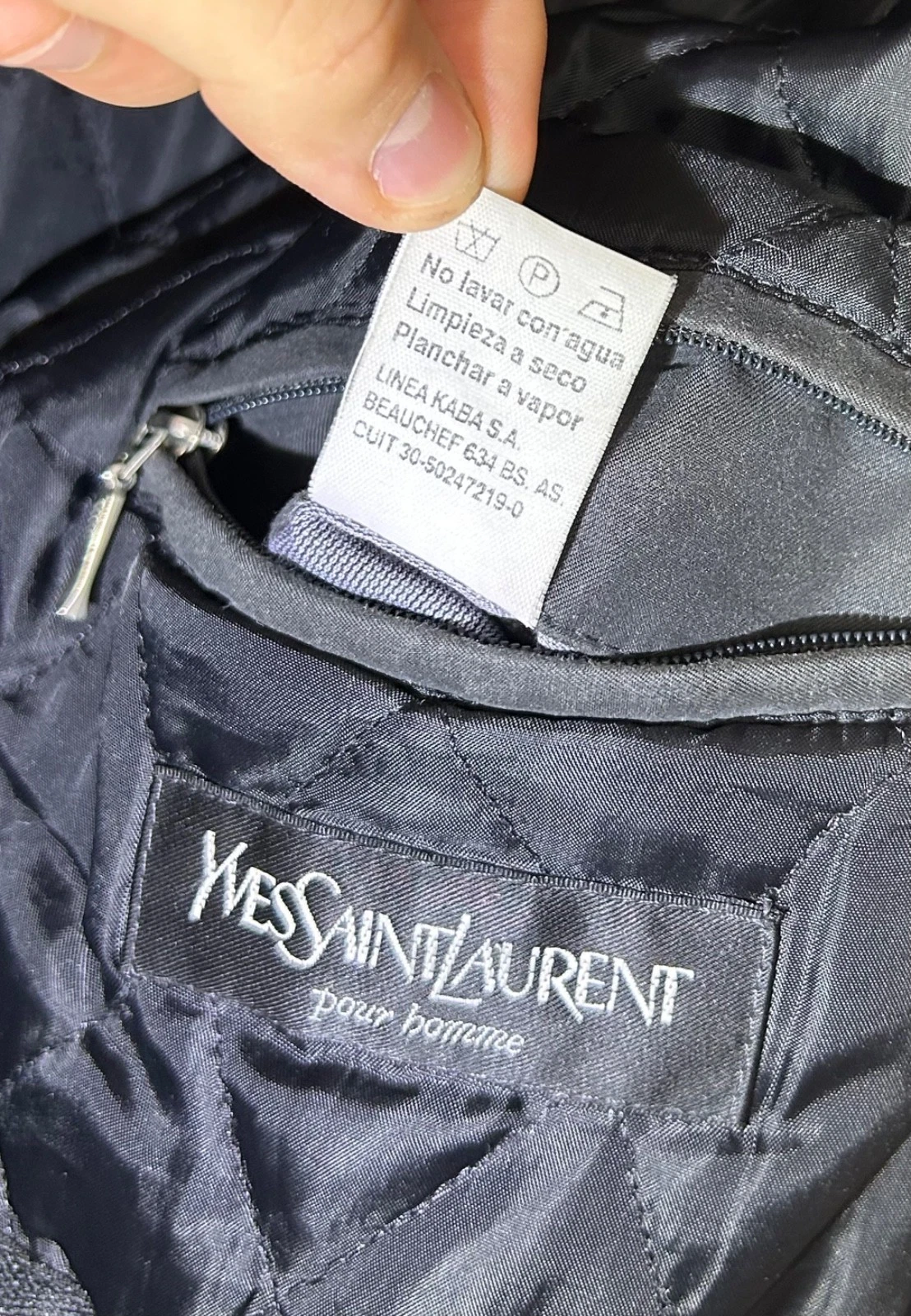 RARE Vintage YSL Yves Saint Laurent Pour Homme Jacket Mens Size M Fits L-XL Blac image 11