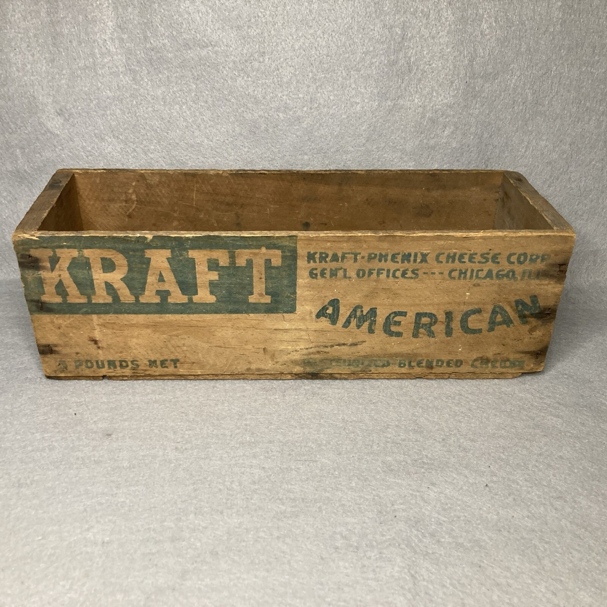 Old Vintage Kraft 5 LB American Cheese Wood Box Chicago, ILL. | eBay