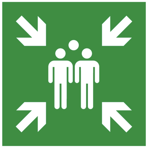 Adesivo Lavaggio Occhi 15x15cm Occhi Acciacquo Occhi ISO7010 ASR A1.3