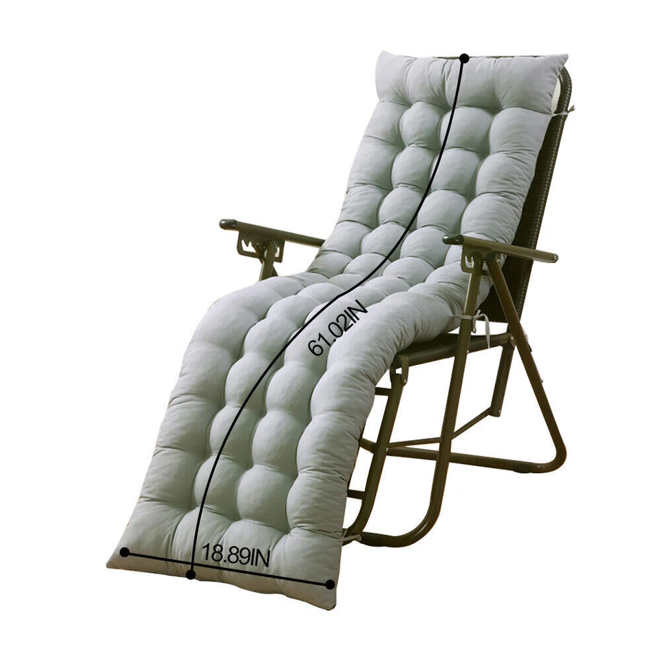 Cojín para sillón exterior mecedor cubierta chaise pad alfombrilla reclinable 19*61" Foto 2 de 4