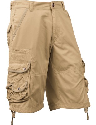 Mens Cargo Shorts Casual Multi Pocket Short Twill Cotton Pants Summer Big Size