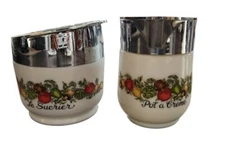 Corning Ware Gemco Spice Excitement  Creamer, Sugar bowl