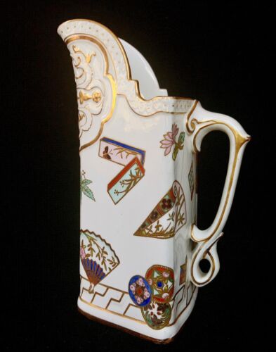 Antique Royal Worcester Aesthetic Movement Japonism Pitcher, 8'' C1884 RARE - Picture 1 of 9