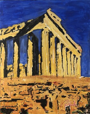 Original Ölgemälde Athen 80x100 cm Moderne Kunst Unikat Daniel Pultorak