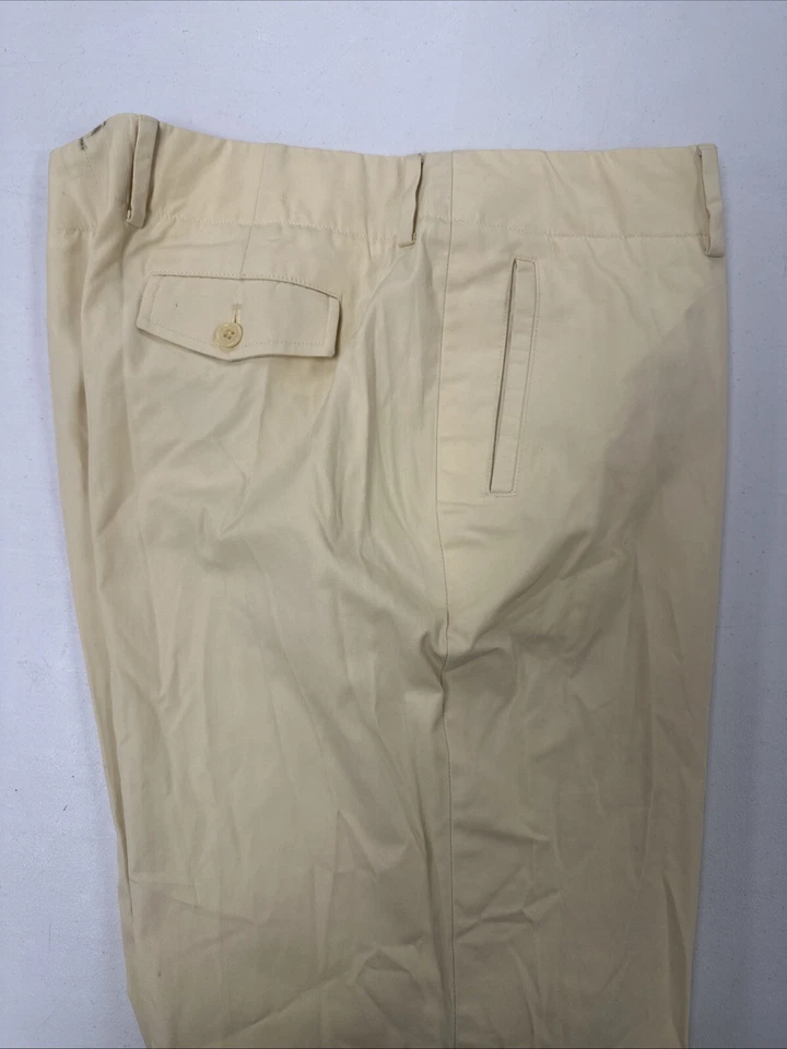 Spring/Summer Brooks Brothers Women's Yellow Cotton Pants Size 14 - Image 2 of 4