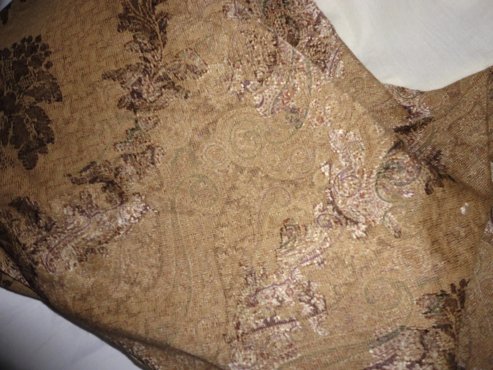 FALDA DE CAMA CROSCILL ST. JAMES BRONCE AMATISTA ORO QUEEN CAÍDA 14" Foto 2 de 4