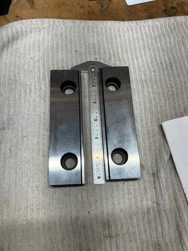 (2) 6” Jaws For Machinist Vises  Hardened Steel & Precision Ground w/ Groovelock