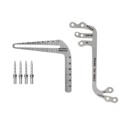 Dental Gauge Implant Locator Pin Guide Depth Parallel Locate 4 Pins S+L Drill SS