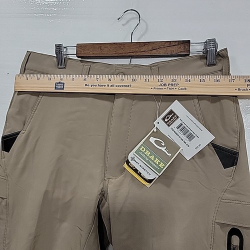 New w Tags Drake Waterfowl Men's Stretch Tech Pants Timberwolf Khaki 32x30 $99 - Picture 6 of 9