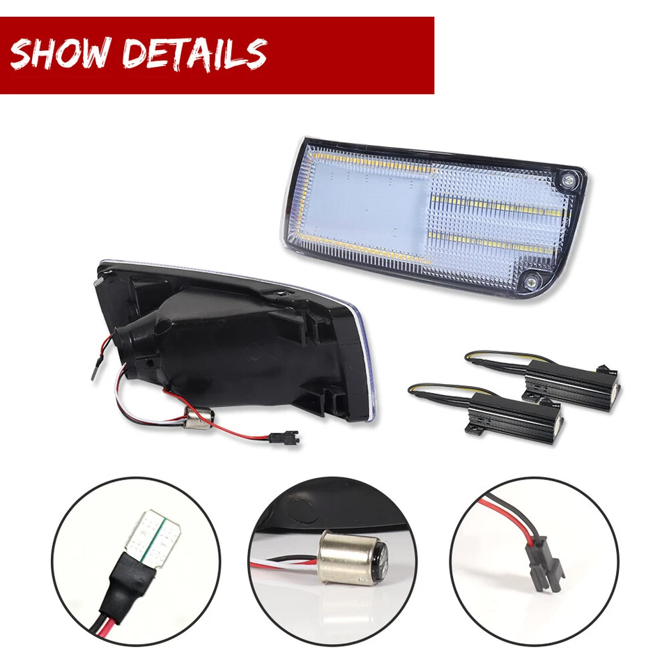 2X Luces de señalización LED transparentes para parachoques delantero Nissan 300ZX Z Z32 90-96 Foto 4 de 4