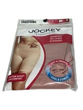 Jockey Essentials Pink Non-Compression Smoothing Slip-Short Woman  s Size Medium