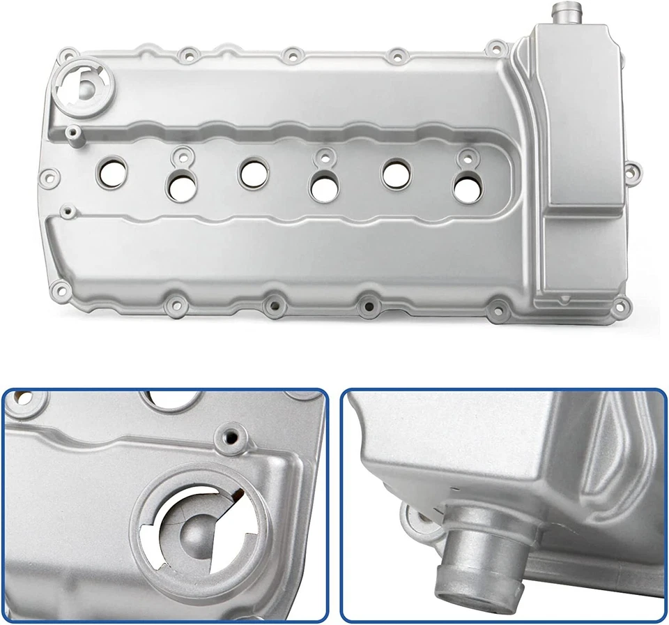 ✅Cubierta de válvula de aluminio de rendimiento mejorado para VW CC Passat Touareg Audi Q7 3,6 L Foto 2 de 4
