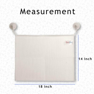 ToeZee Bath Toy Organizer Bag with Suction Cups Mesh Toys Organizer Bag Keeps...