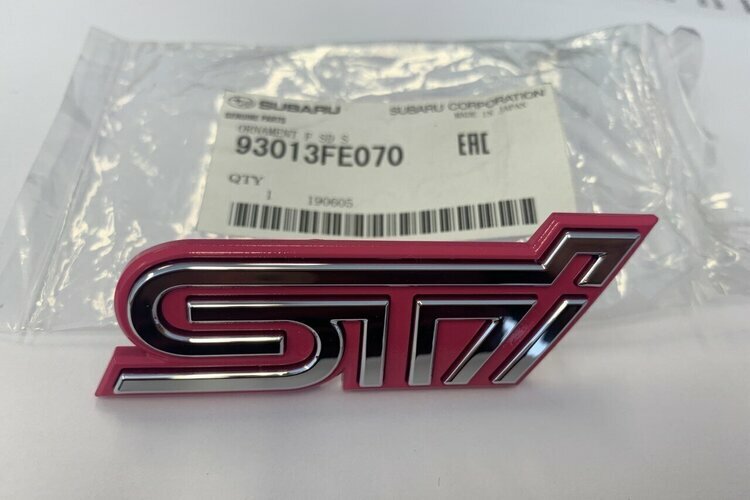 Subaru Impreza WRX STI GD 2001-2007 OEM Pink Front Grille Emblem