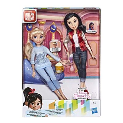 Disney Prinzessinnen Comfy Squad Cindarella und Mulan, Puppen zum Film Chaos im 
