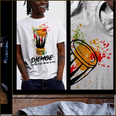 African Djembe Drums t-shirt Africa Masquerade drumming Igbo African Masquerade