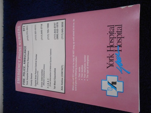 YORK HOSPITAL EMERGENCY GUIDEBOOK BRIDGE PUBLICATIONS 1988 VERY GOOD L01A - Picture 6 of 6
