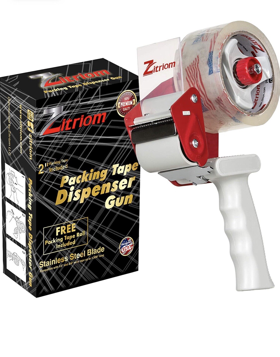 Tape Dispenser, Tape Gun with a 2 Inch Roll of Tape-image