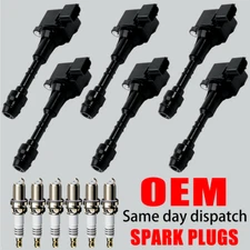 6X OEM Ignition Coil + 6 Iridium Spark Plug For Nissan Frontier Pathfinder UF349