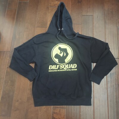 Cotton Heritage Dilf Squad ''Dedicated Incredible Loyal Father'' Hoodie Sweater XL