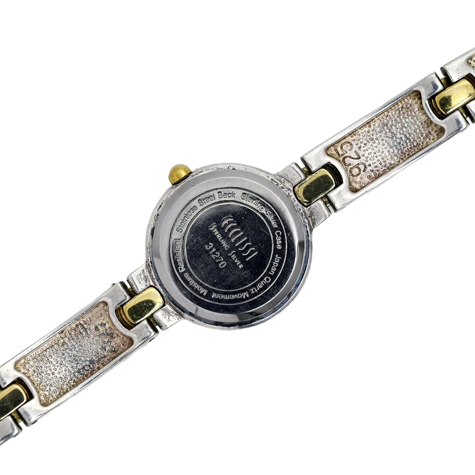 Ecclissi Solid 925 Sterling Silver Ladies Vintage 1990s Wrist Watch Rare - Image 4 of 4