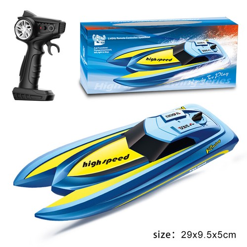 Barco RC de 2,4 GHz con control remoto barco de juguete modelo para lago y piscina modelo - Imagen 4 de 20
