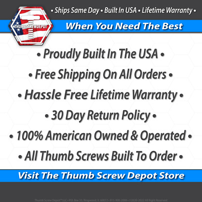 1/4-20 X 3/8" Thumb Screws With Tee Knob - 4 Pack Stainless Steel (Red)