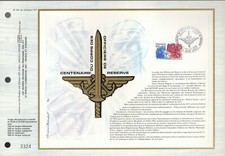 1890++FEUILLET CEF  1er JOUR      CENTENAIRE DU CORPS OFFICIERS DE RESERVE