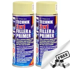 E-Tech TECHNIK 2 in 1 High Build Filler & Primer Spray Paint 2x400ml Cans+CP