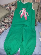 KELLY'S KIDS GIRLS ROMPER GREEN with pink Ballet Shoes Size 5