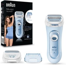 Image of Braun Silk-pil 5 Lady Shaver, 3-in-1 Electric Shaver, Trimmer and Exfoliation Sy