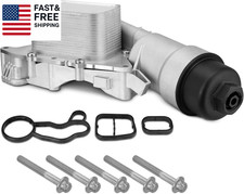 Upgrade Aluminum Engine Oil Filter Housing  Cooler Kit Compatible with BMW