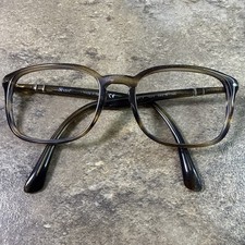 Persol 3161-V 1049 Brown Havana Square Eyeglass Frames Italy 54-19-145-40mm