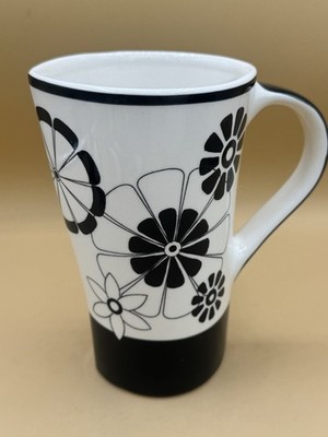 Hues N Brews Black And White Floral Design Coffee/Tea Creamer