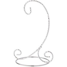 's Twisted Silver Ornament Stand, Small, 7" H x 5.125" W x 5.125" D, Pack of 2