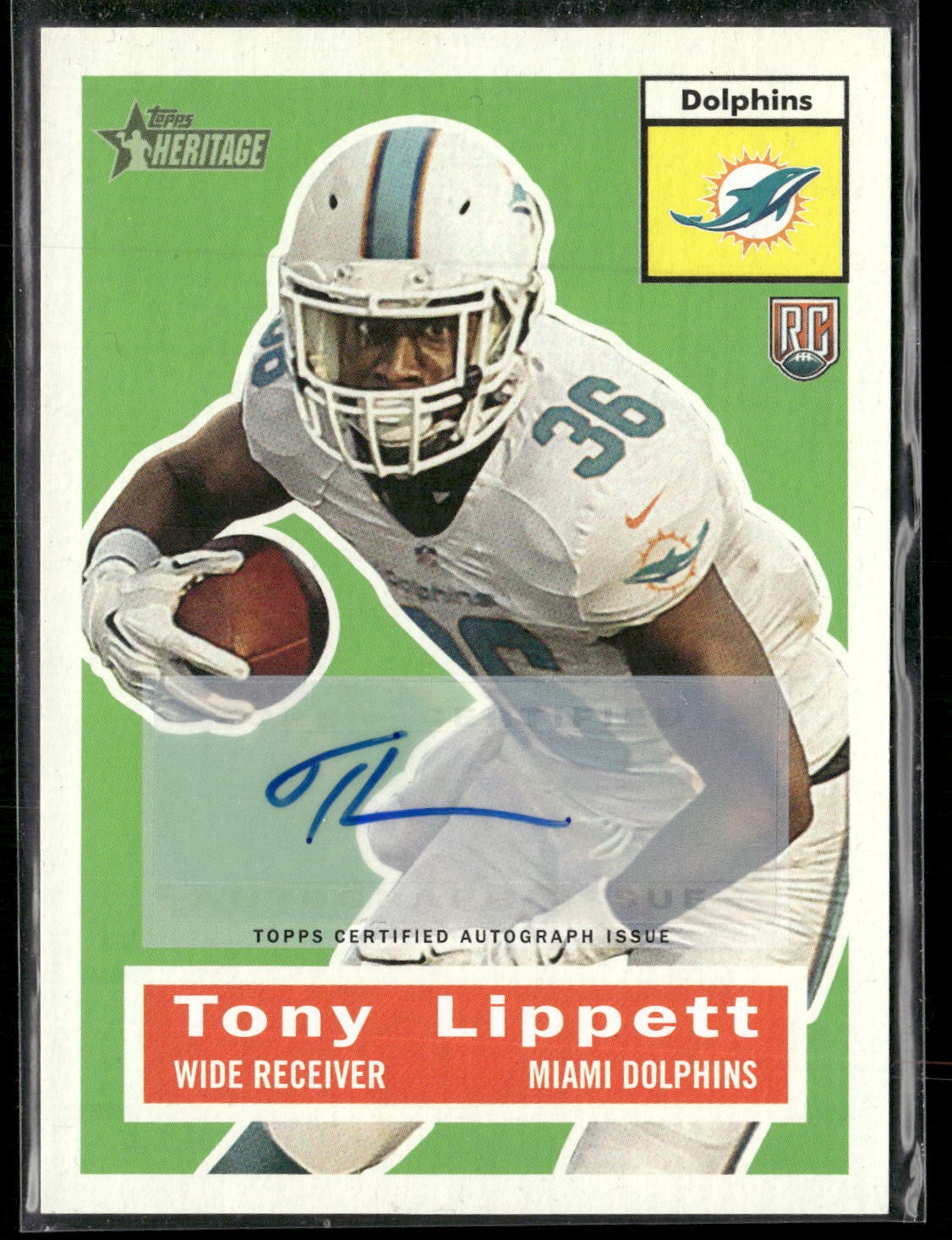 Tony Lippett Topps Heritage #52 Autograph
