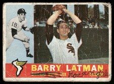 Barry Latman 1960 Topps #41 Chicago White Sox Low Grade