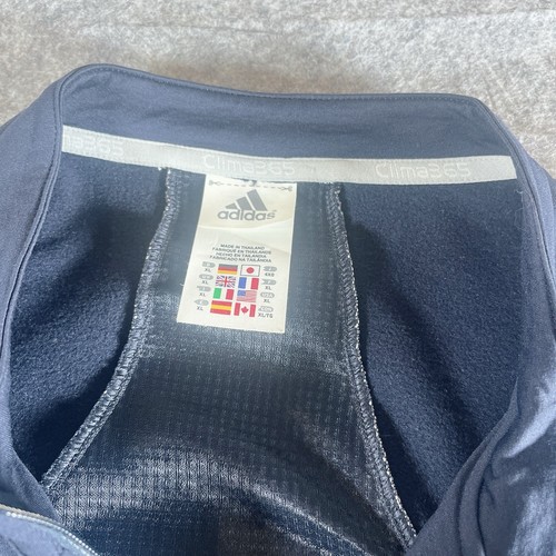 Vintage 90s adidas track jacket Quarter Zip size XL Black /white Stripes by Adidas, Size XL, $18.04 - Photo 2