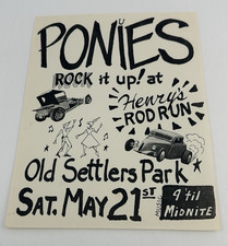 Ponies Henry's Rod Run Old Settlers Park Austin Texas 1980s Rock Flyer Hot Rods
