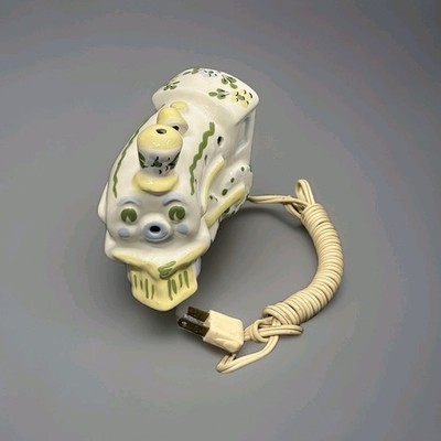 NEW! Nybur Vintage 80s/90s Porcelain Train Nursery Night Light Figurine - NWOB
