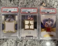 2005 2006 2007 Upper Deck Exquisite collection patch ELI MANNING GOLD Lot PSA
