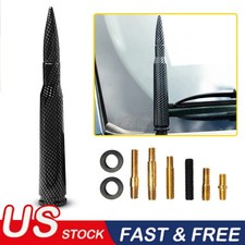 Bullet Antenna 50 Cal Caliber For Chevy GMC Truck SUV Silverado Sierra Carbon