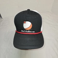 Bass Pro Shops Trucker Hat Don't Bobber Snapback Cap Mesh Back Black White