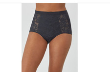 Bali Breathe Cotton Modal Lace High Rise Brief Black Size L 00466