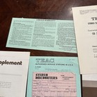 TEAC A2000R Original Owners Manual Warranty Cards — photo 6